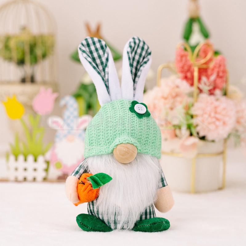 Adorable Easter Gnome Decoration - Cute Spring Bunny Gnome Tabletop & Shelf Decor