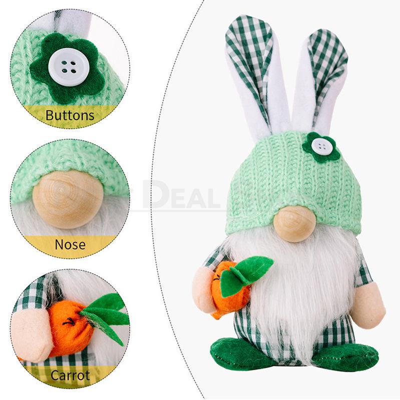 Adorable Easter Gnome Decoration - Cute Spring Bunny Gnome Tabletop & Shelf Decor