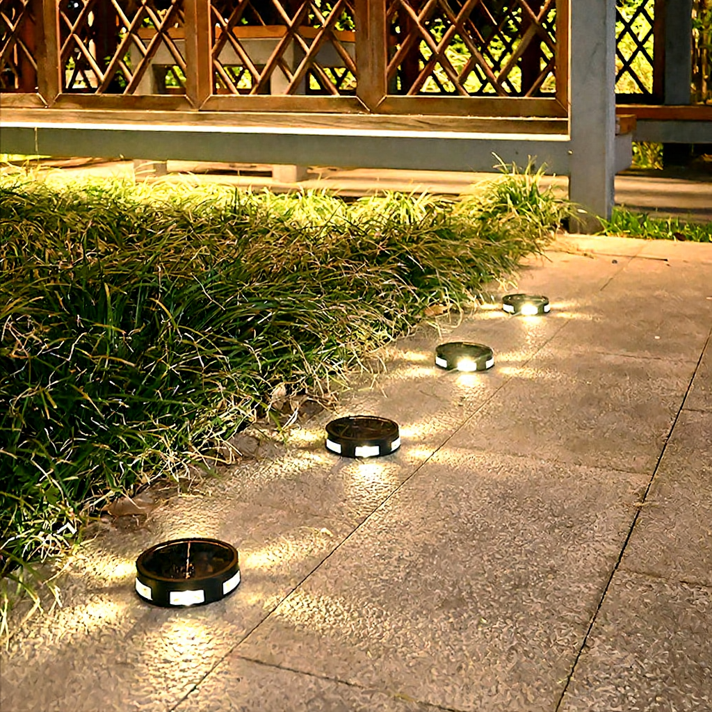 Solar Powered Decorative Ground Light - Weatherproof Outdoor Yard Garden Pathway Decor Lighting